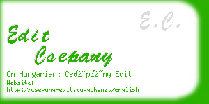 edit csepany business card